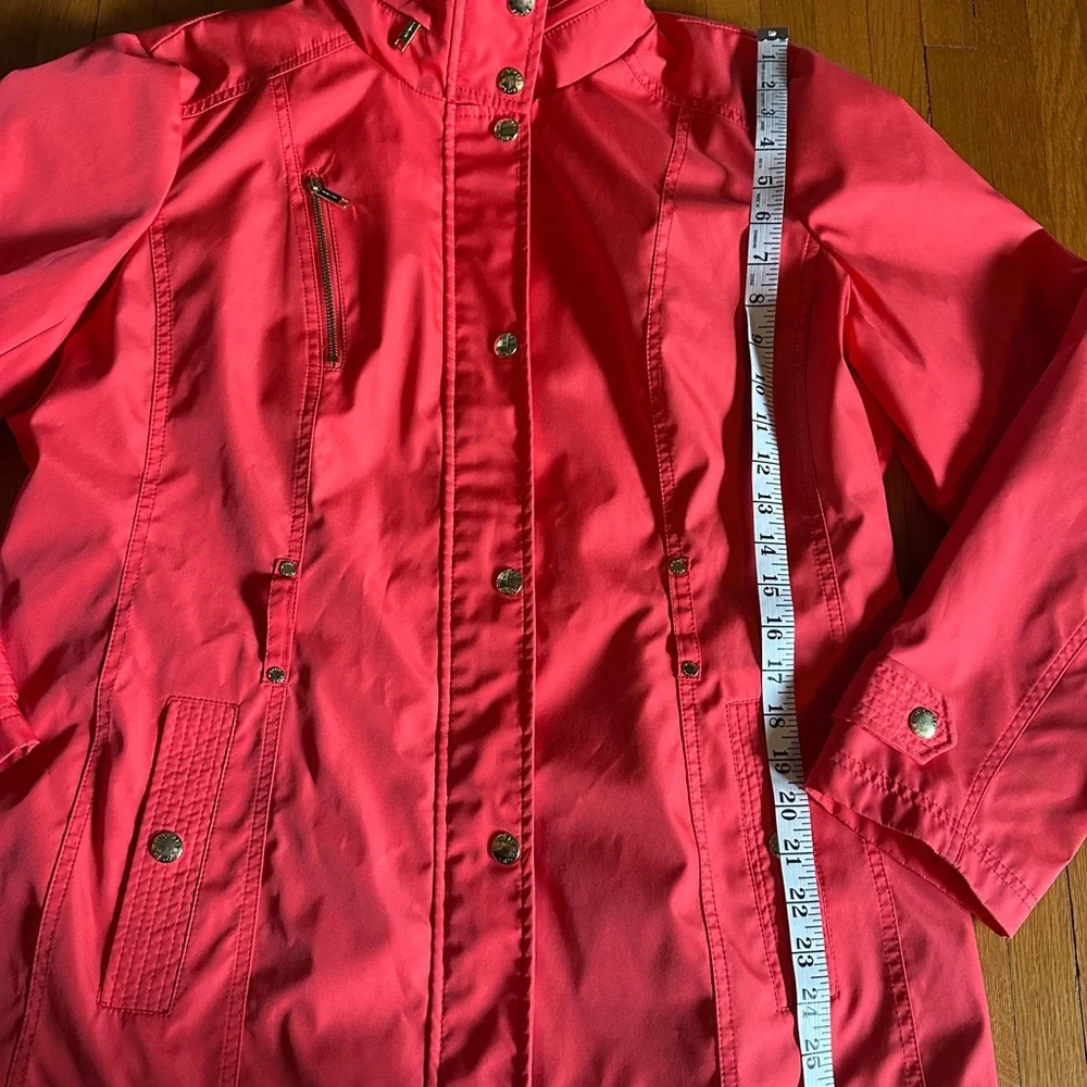 Michael Kors Bright Coral Windbreaker, Size XL
